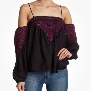 Free People Vacay Vibin Cold Shoudler Top